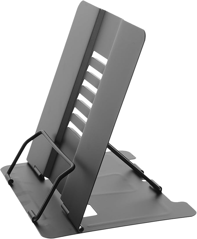 Artibetter Adjustable Metal Book Stand for Reading Portable Student Book Holder for Study and Eye Protection