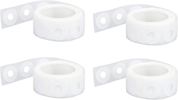 generic Hole Punch Reinforcement Labels, PVC Water Proof Stickers for Loose Leaf Paper Repair, with Double Sided Adhesive for DIY Projects