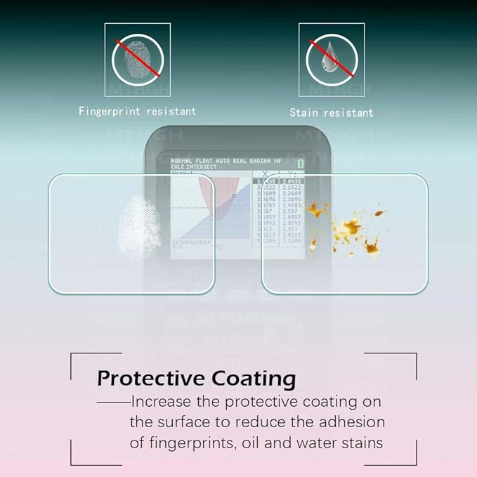 Screen Protector for Texas Instruments TI-84 Plus Ce Graphing Calculator [2 Pcs], MTHGH Tempered Glass 9H Hardness Sensitive Touch Bubble Free Film Ultra-Thin Protective Cover