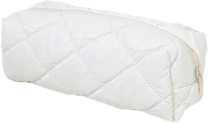 Pencil Case Aesthetic Pencil Pouch for Women Pencil Case Small | CetyVoyie Pencil Case, Pencil Pouch for Women, Pencil Case Small, Pencil Pouch Aesthetic(Quilted beige)