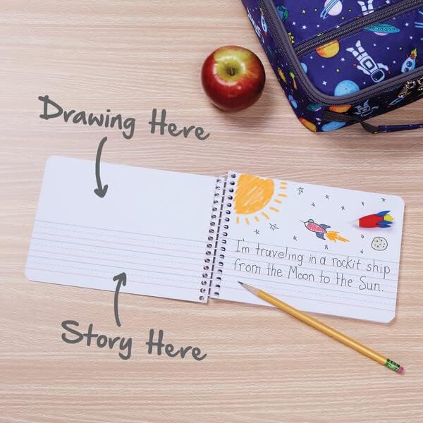 Oxford Jr. Primary Composition Spiral Notebooks,School Supplies,Notebooks for School,4-7/8 x 7-1/2 Inches,Kids Journal,Pre-K,Grades K-2,100 Sheets/200 Pages,Red,Yellow,Blue (63885),(Pack of 12)