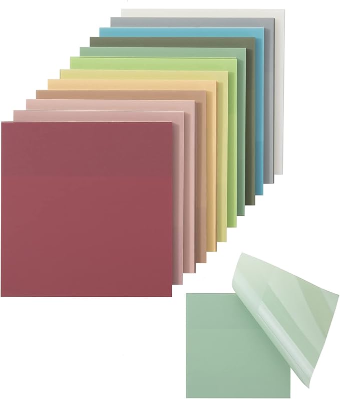 Mr. Pen- Transparent Sticky Notes, 3" x 3", 12 Pads, 600 Sheets, See Through Self-Adhesive Notes for Bible Journaling and Studying, Water-Resistant, Easy to Peel, Clean Removal