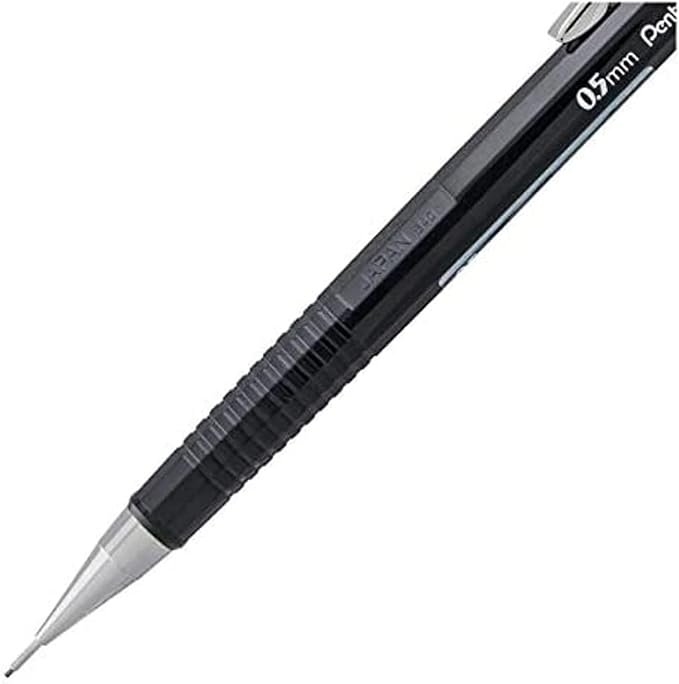 Pentel Sharp Mechanical Pencil 0.5mm, Pack of 5 Black Mechanical Pencils