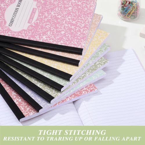 Colarr 8 Pack Composition Notebook Wide Ruled Marble, Innovative Color