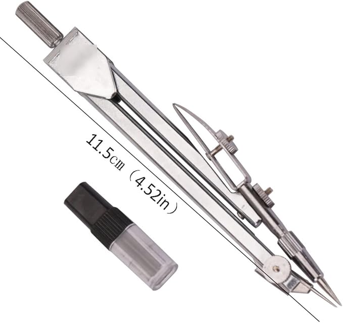 Drawing Compass Drafting Tools Compasses Metal Student Exam Drawing Drawing Compass Stationery Set School Learning Stationery Multi-Functional Math Ruler Kit