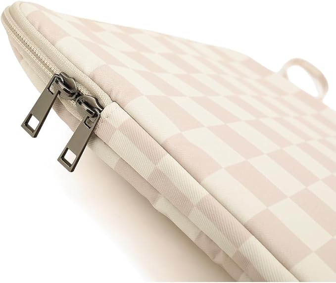 Laptop Sleeve 13.3 inch14 Inch, 15.6inchWater Resistant Traveling Computer Cover with Handle, Shockproof Protective Carrying Laptop Case (Y8-Khaki Checker, 16 inch)