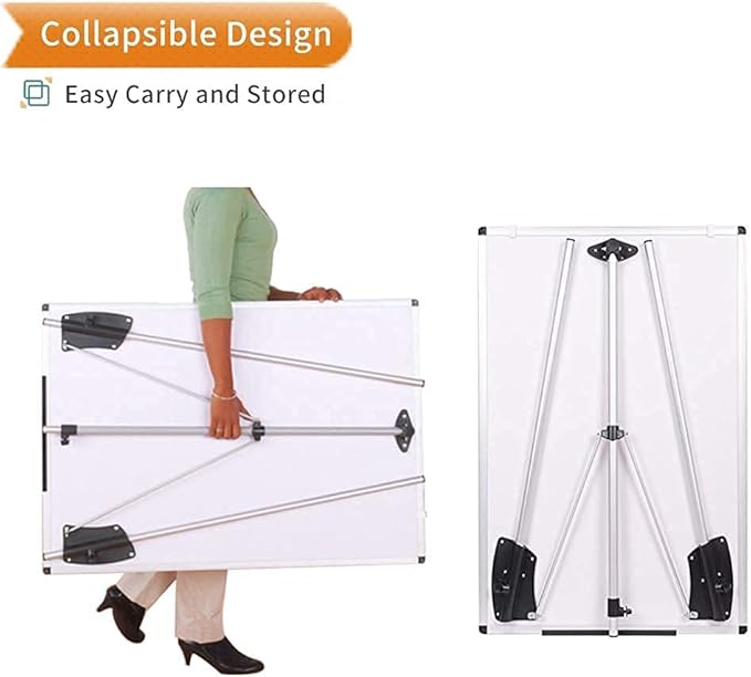 VIZ-PRO Whiteboard Easel/Portable Dry Erase Board, 36 x 24 Inches, with 25-Sheets A1 Flipchart Paper Pad & 3 Colored Erasers & 12-Count Markers