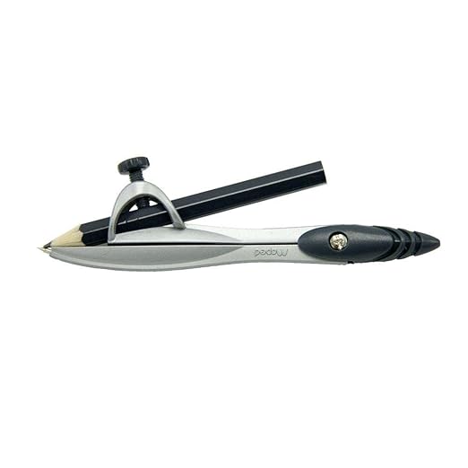 hand2mind Student Math Geometry Compass, Silver, Precision Tool for Geometry, Math, Drafting (Pack of 10)
