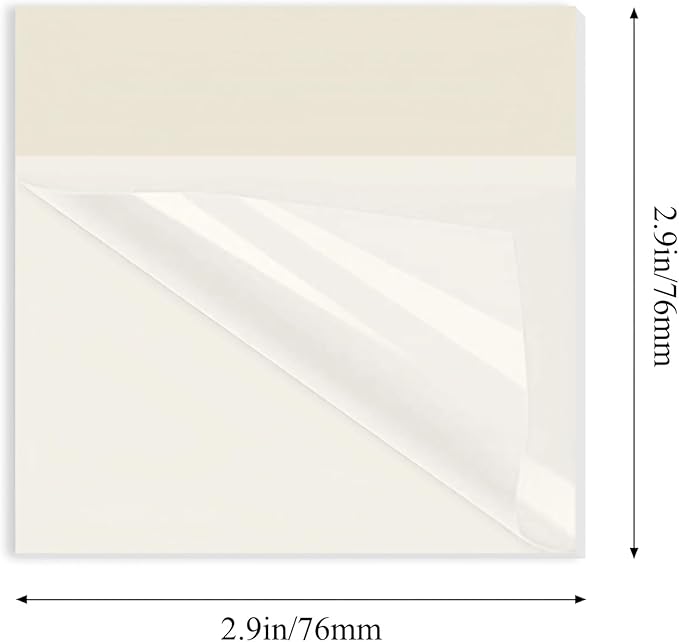 M&G 300 Sheets Transparent Sticky Notes, Waterproof Self-Adhesive Translucent Sticky Notes Pads Clear Post It Notes for Books Annotation School & Office (3x3 inch)