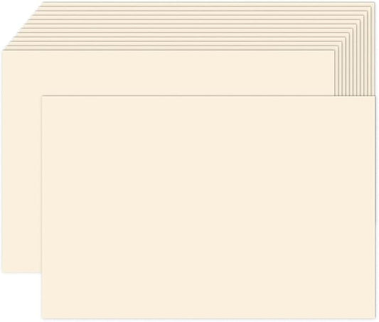 100 Pack 4x6 Ivory Cardstock Blank Index Cards, Goefun 80lb Heavyweight Cream Cardstock Unlined Notecards for Invitations, Postcards, Photo Paper, Recipe Cards