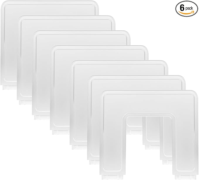 6 Pieces Upright Plates, Accessory Parts of Expandable File Folder Holder, Translucent Frosted