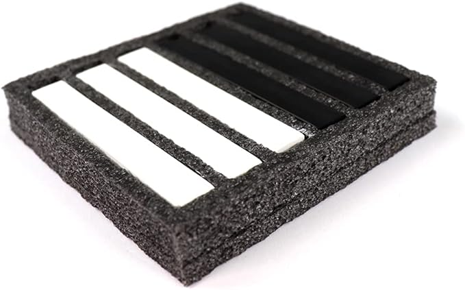 HA SHI Professional Soft Chalk Pastels for Adult Artists, Square Artist Grade Drawing Media, Black and White, 6 Sticks
