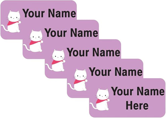Personalized Name Labels for Kids – 60 Waterproof Peel-and-Stick Labels for Clothes, Lunch Boxes, Water Bottles, Laundry Bags – Durable, Dishwasher & Microwave Safe, Perfect for Camp, Daycare, School