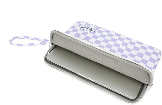 canvaslife 13.3-inch Notebook Computer, Shockproof, Waterproof and Protective Travel Notebook Computer case, Suitable for 13-13.3-inch Notebook Computer Cases (Purple Checker)