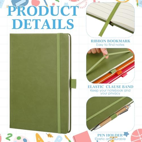 Laumoi 14 Pack Hardcover Lined Journal Notebooks Bulk,Elegant Color,A5