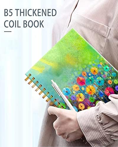 iampanda Spiral Journal Notebook,Strong Twin-Wire Binding with Premium Paper for Girl Women,60 Sheets A5 College Ruled Notebook/Journal,Perfect for School Office Home Gifts,Watercolor Nature Landscape