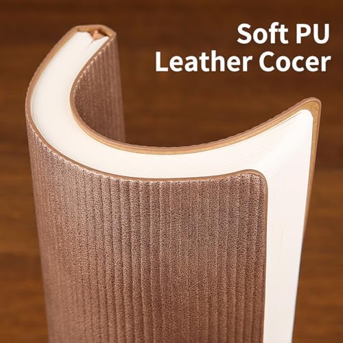 Lined Journal Notebook for Work College Ruled Note Book 7.2"x9.6" B5 PU Leather Daily Journaling 160 Pages for Women Men Writing Home School Supplies Business RoseGold