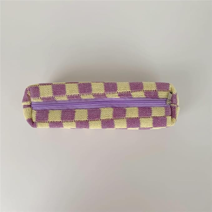 Pencil Case Pen Case Office College School Storage Bag Pouch Holder Box Organizer Makeup Pouch Cosmetic Bag Aesthetic Cute Pencil Case for Girls Boys Kids (Purple)