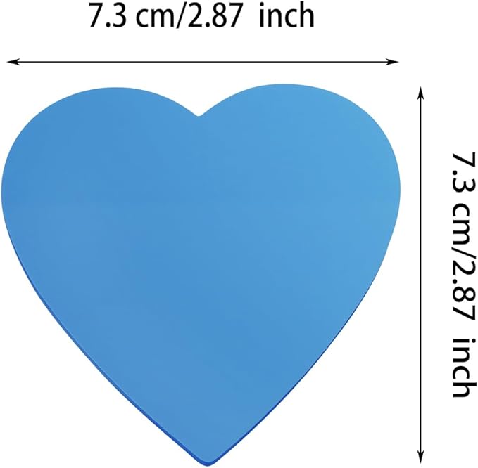ONLYKXY 3 Pack Heart Shaped Transparent Sticky Notes 2.8X2.8in Waterproof Self-Stick Book Tabs 150 Sheets PET Markers Sticky Notes Pad (Blue)