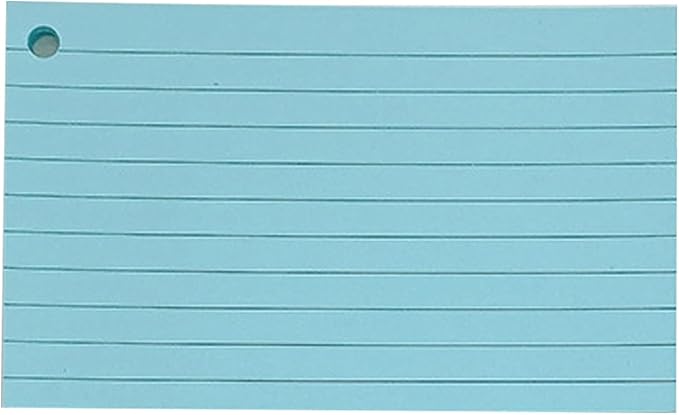 Lined Indexes Cards Flashcards Presentation Studying Note Blanks Revisions for Home and School Lined Indexes with Binding Rings