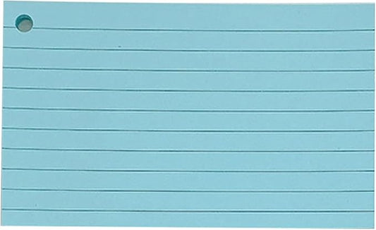 Lined Indexes Cards Flashcards Presentation Studying Note Blanks Revisions for Home and School Lined Indexes with Binding Rings