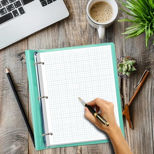 (3-Pack) Graph Filler Paper - 3-Hole Punched 4 x 4 Graph Paper, 8-1/2" x 11", 300 Sheets/600 Pages Loose-Leaf Grid Paper for Office/Home/School