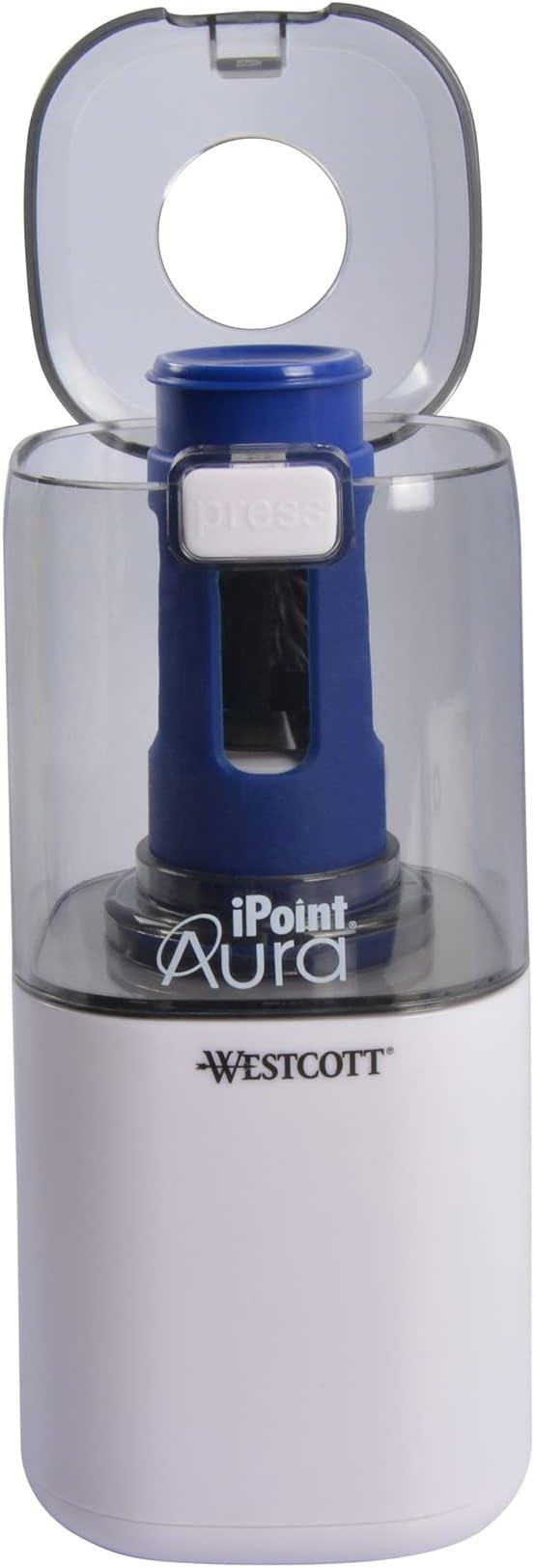 Westcott iPoint® Aura Battery Pencil Sharpener, Assorted Colors (17319)