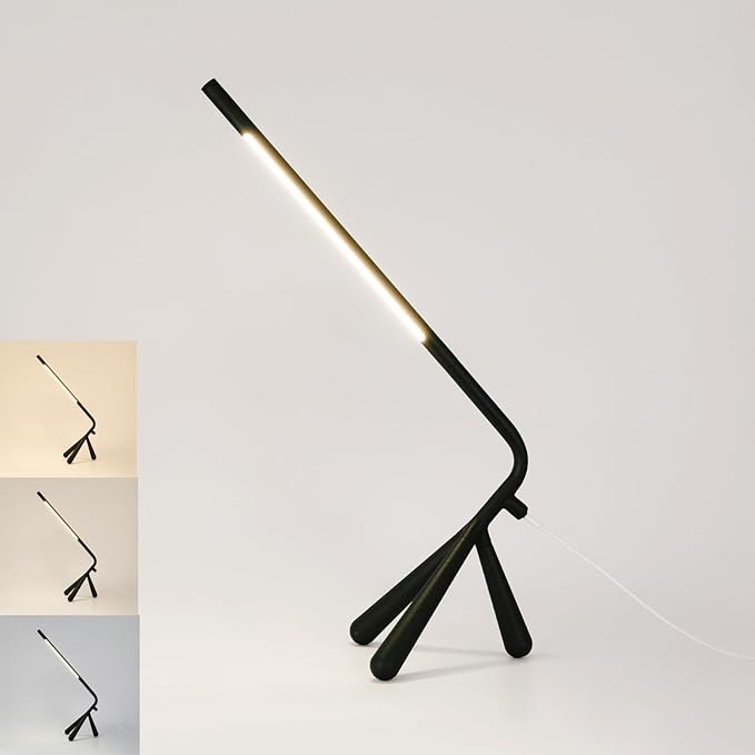 LED Creative Desk Lamp with USB Tybe-c Stepless Dimmable Eye Caring Desk Light for Home Office Bedroom Bedside College Dorm, Reading Lamp,Decorative Gift Table Lamp Black