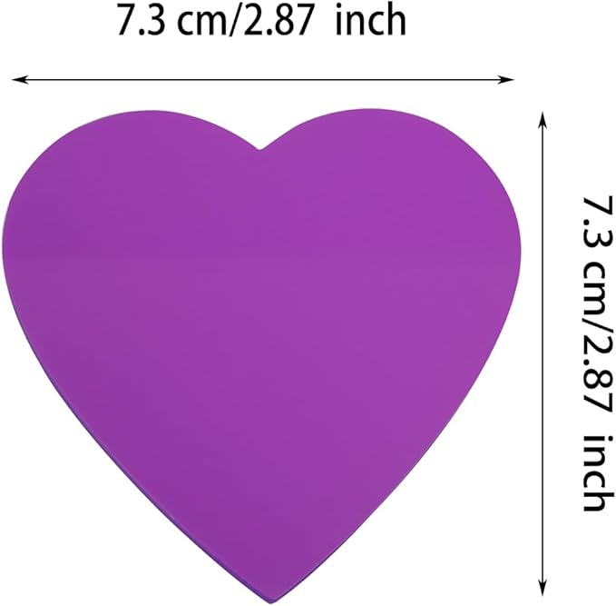 ONLYKXY 3 Pack Heart Shaped Transparent Sticky Notes 2.8X2.8in Waterproof Self-Stick Book Tabs 150 Sheets PET Markers Sticky Notes Pad (Purple)