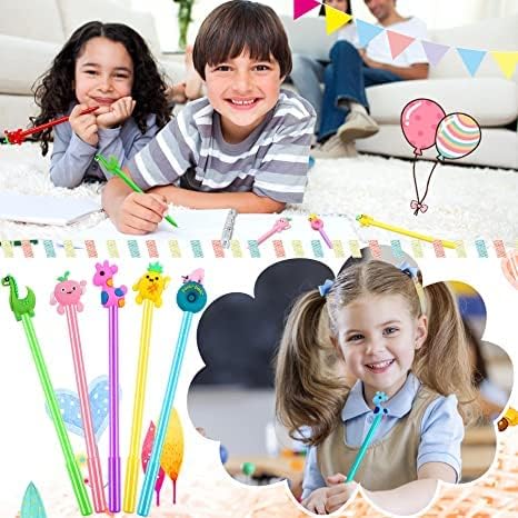 SANNIX 20 Pieces Cartoon Cute Gel Ink RollerBall Pens Bulk Assorted Styles Novelty Writing Pen for Kids Gift School Office Home Supplies Present