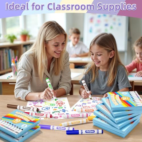 Washable Markers Bulk, Markers for Kids, 10 Assorted Colors, 48 Boxes 480ct