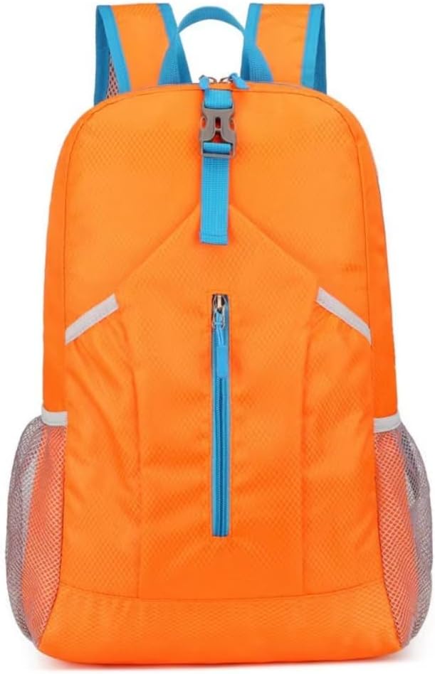Travel lightweight foldable backpack hiking backpack splash proof compact travel backpack day pack (orange)