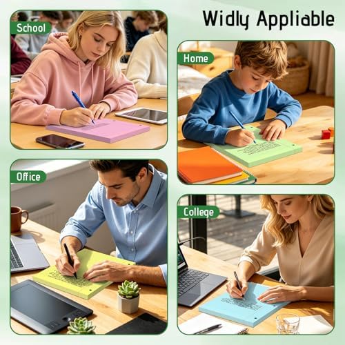 600 Sheets Colored Loose Leaf Paper, 8 x 10.5 In College Ruled Filler Paper