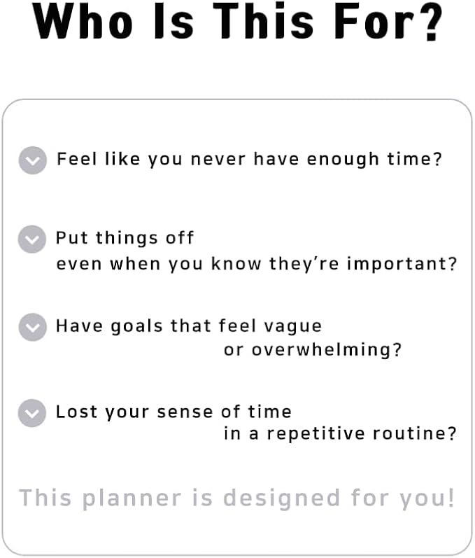MOTEMOTE 10-Minute Planner 100 DAYS – Study Planner, Time-Blocking Productivity Journal, Spiral-Bound, Color Chip Edition (White)