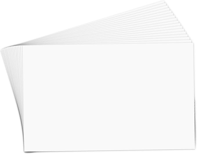 Large Index Cards 5x8 White Cardstock, Goefun 300 Pack Blank Note Cards, 80lb Thick Paper for Printing, Study Notes, Recipes, DIY Art Projects