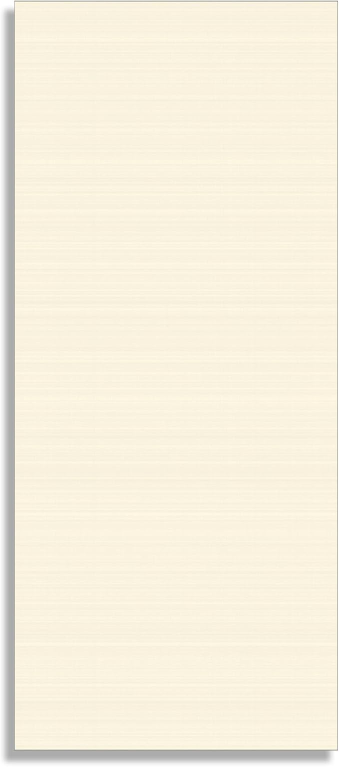 80lb Cream Linen Textured 4" x 9" Business Note Cards - 100 Blank Cards for Menu Cards, Program Cards, Rack Cards