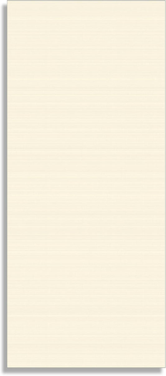 80lb Cream Linen Textured 4" x 9" Business Note Cards - 100 Blank Cards for Menu Cards, Program Cards, Rack Cards
