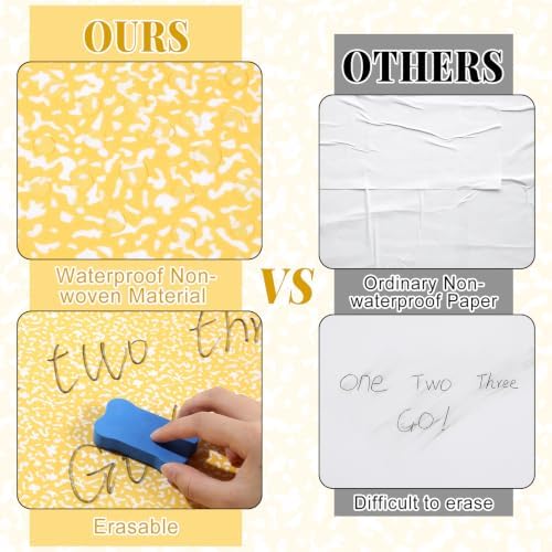 Yellow Composition Bulletin Board Roll Non-Woven Fabric Poster 15.7" x40ft