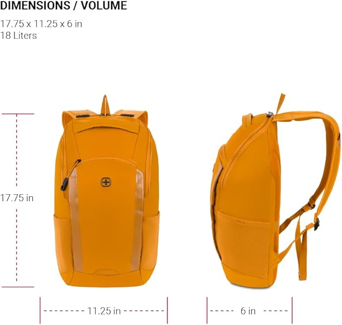 SwissGear 8117 Laptop Backpack, Fits up to 15-Inch Laptop, Mustard