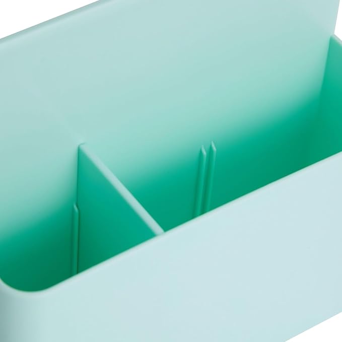 Okuna Outpost Locker Accessories Magnetic Dry Erase Marker & Pencil Holder - 5 x 5 x 2 in, Pastel Mint, 2-Pack - Magnetic Locker Organizer for Whiteboards, Refrigerators & Office Decor