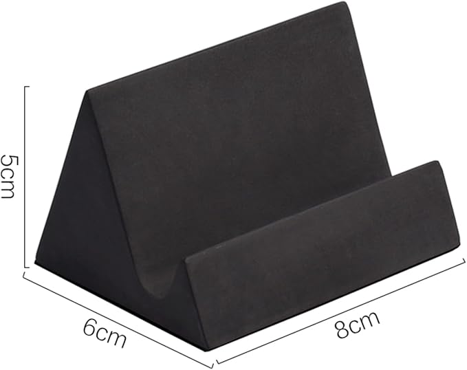 Concrete Phone Stand, Desktop Phone Stand, Multifunctional Stand, Compatible with iPhone 16/15/14/13/12 Smartphones (Black)