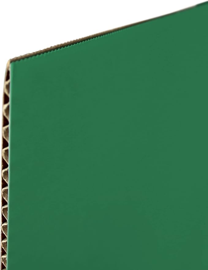 Flipside Products 18" x 48" Green Project Boards, Pack of 24, Trifold, Presentation Board, DIY Projects, Small Display, Science Fair, Classroom, Clubs, 4H, Graduation