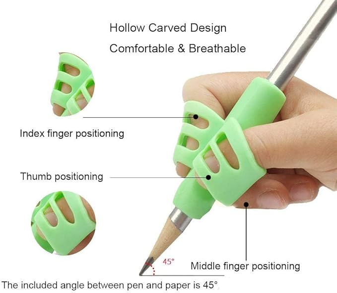 Pencil Grips for Kids Handwriting Pencil Grip Posture Correction Training Writing AIDS for Kids Toddler Preschoolers Students Children Special Needs (3 PCS) (3)