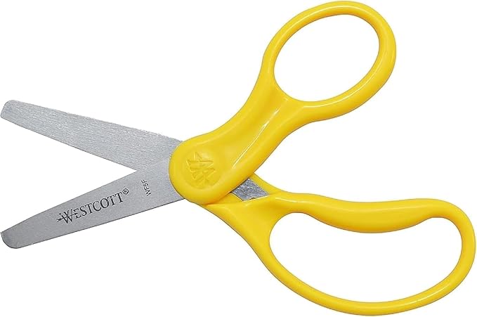 Westcott School Left and Right Handed Kids Scissors, 5" Blunt, Pack of 12, Assorted