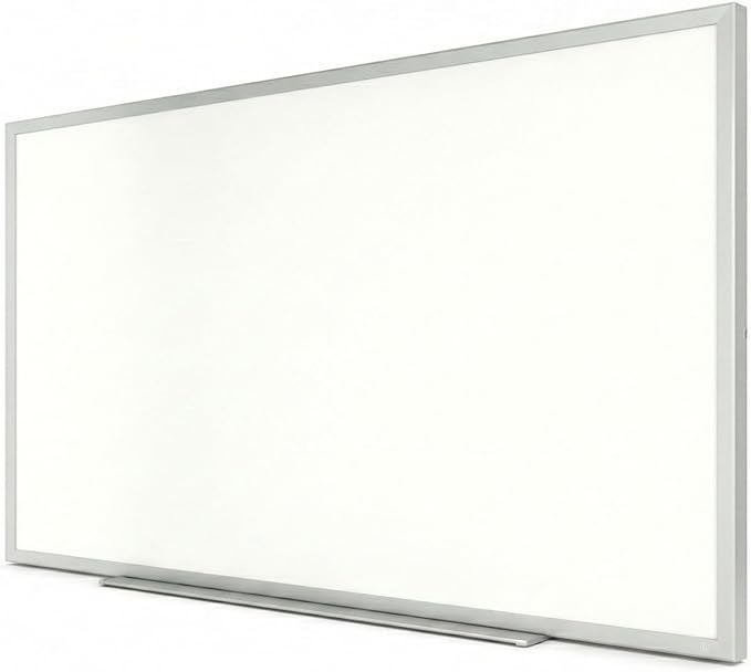 TRU RED Melamine Whiteboard | Dry Erase Board for Wall, White Board with Gray Aluminum Frame, 5 ft x 3 ft