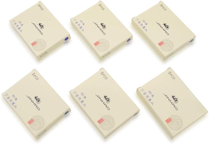 30pcs JINHAO Ink Cartridges Fountain Pen Refills for JINHAO and Baoer Pen Standard Size (Bluish Violet)