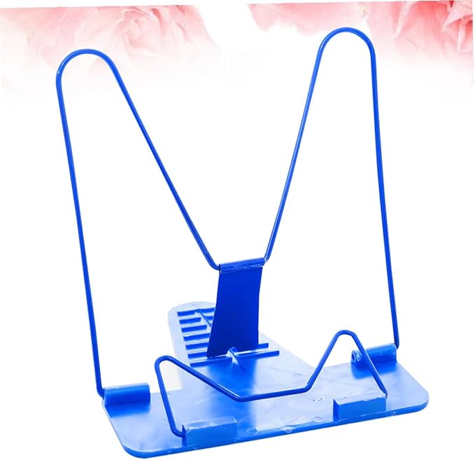 OSALADI 2PCS Adjustable Reading Bracket Book Stand with Smooth Surface Multi-Angle - Support for Home Office Dorm Lightweight Portable Reading Shelf Blue