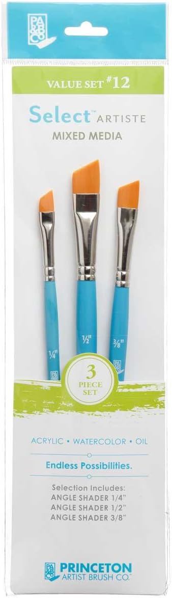 Princeton Select Artiste Brush Set No. 12, Synthetic, 3 Piece, 1 Count