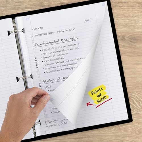 Five Star Loose Leaf Paper + Study App, College Ruled Filler Notebook Paper, Reinforced, Fights Ink Bleed, 8-1/2" x 11", 200 Sheets (170054-ECM)
