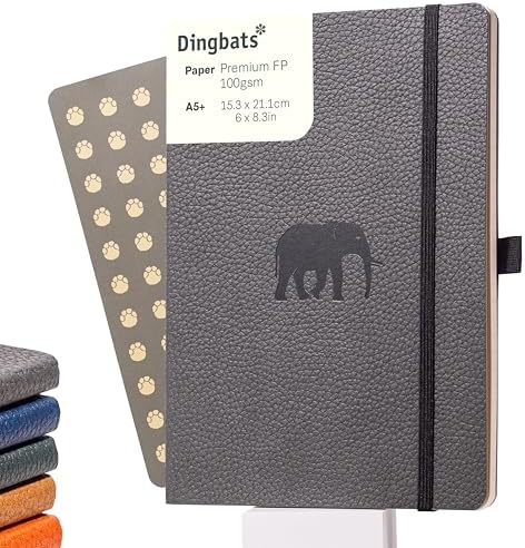 Dingbats A5 Wildlife Lined Notebook Journal - Premium Vegan Leather Softcover Executive Journal for Women & Men - Work, Note Taking, Writing & Travel